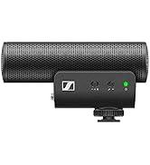 Sennheiser Professional MKE 400 Yönlü Kamera Düz Mikrofon, 3,5 mm -TRS ve TRRS-A ile...