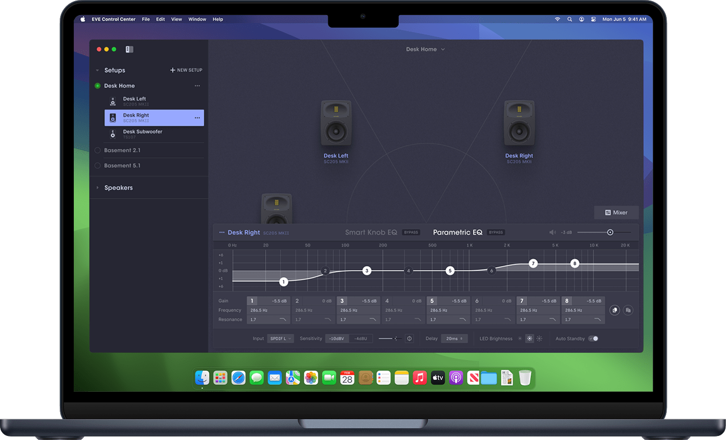 A mockup of the EVE Control software