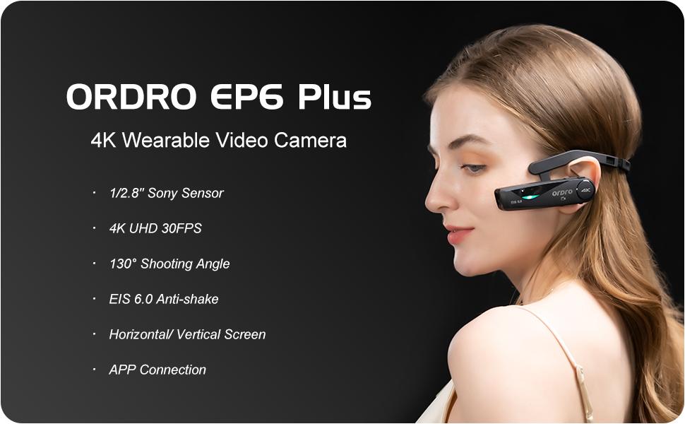 EP6 plus 4k giyilebilir video kamera