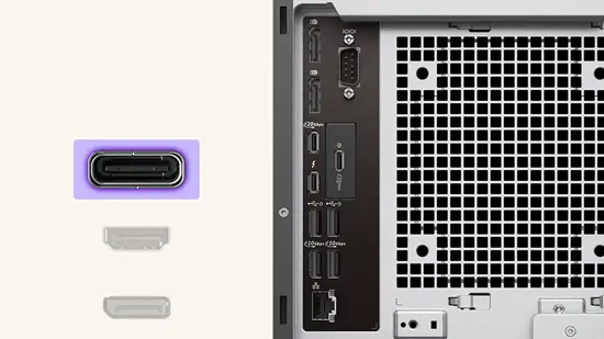 Dell Pro Max Tower T2 bağlantı özellikleri ve portlar