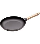 STAUB ahşap saplı dökme demir tava, indüksiyonlu ocaklara uygun, 28 cm, siyah