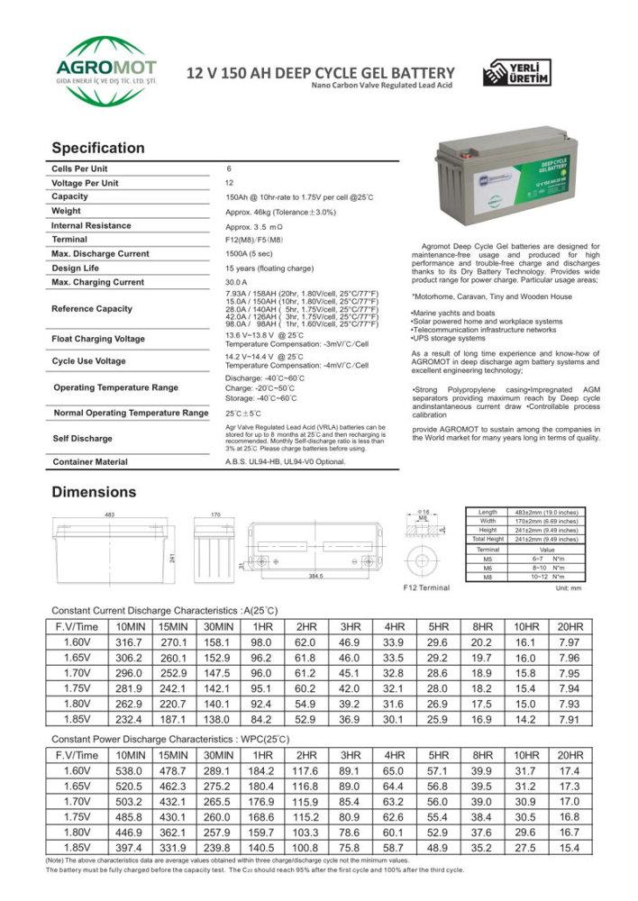 Agromot 150 Ah