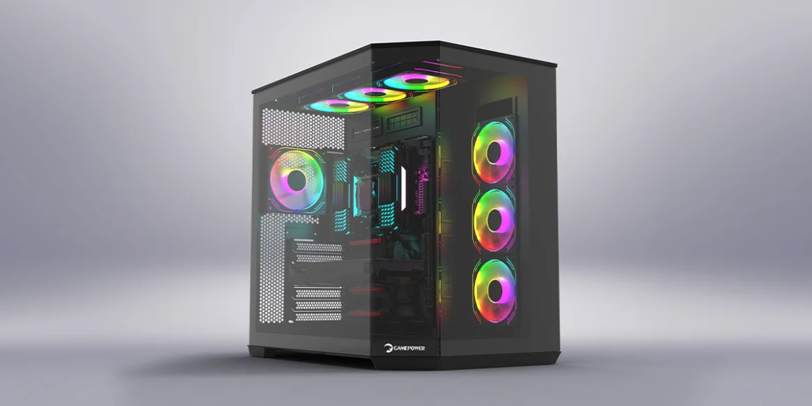 GamePower WarCry Edge 1x Black Fan Type-C Gaming Kasa