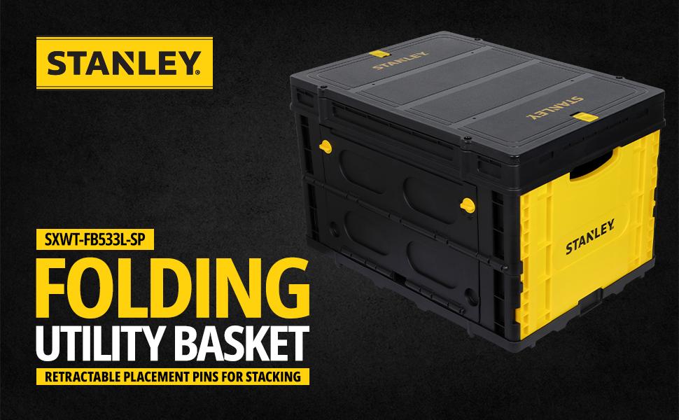 Stanley SXWT-FB533L-SP Katlanır Yardımcı Sepeti,25kg Yük Kapasitesi,ABS Kapak,Geri Çekilebilir Yerleştirme Pimleri