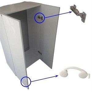 Yarım Boy 110 Cm Demonte Kombi Dolabı