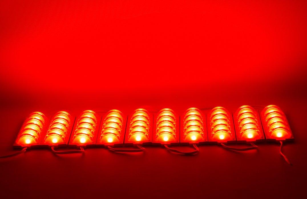 12 Volt 4 Watt Kırmızı 3030 10 X 53.8 Mm IP65 260 - 280 Lümen 180 Derece Modül Led