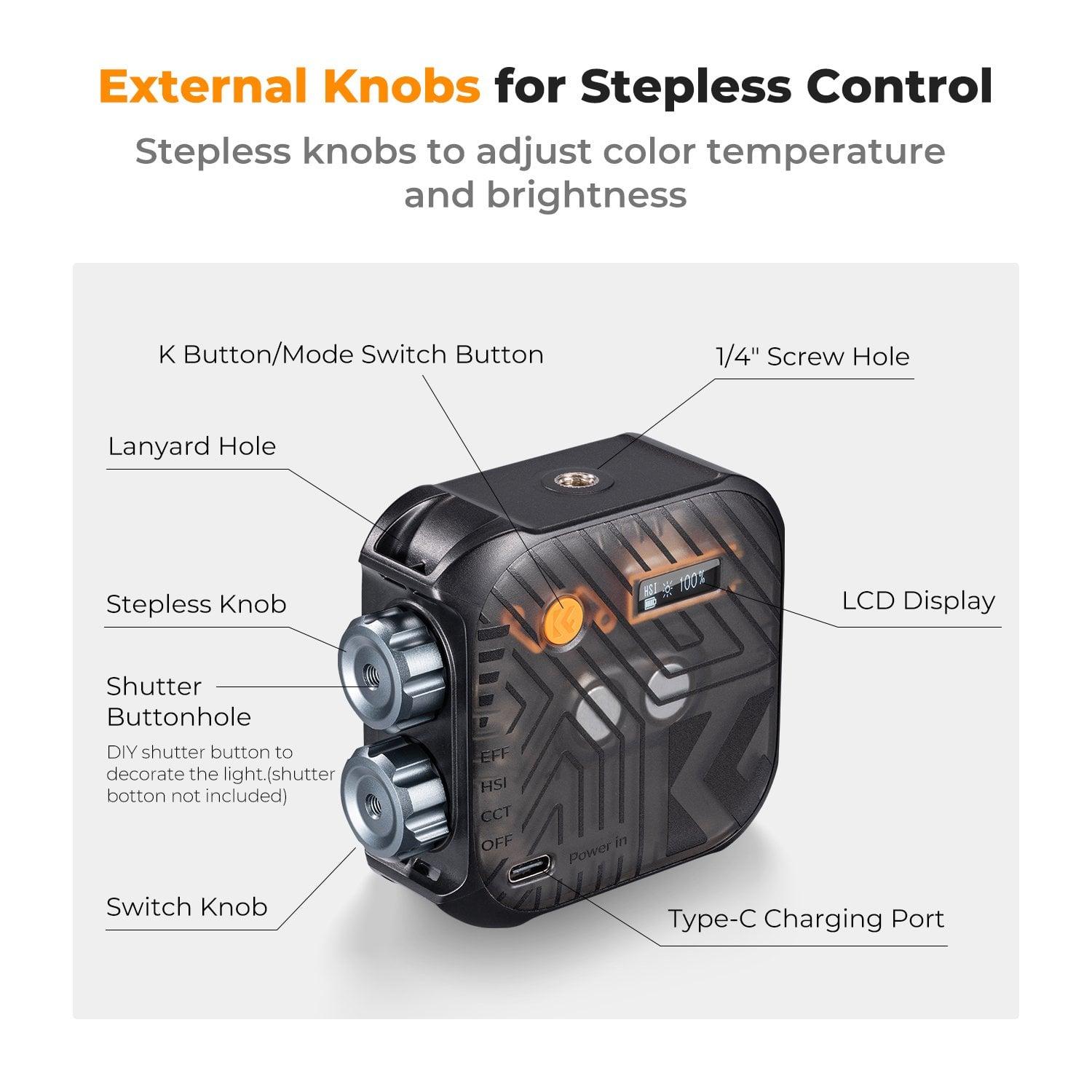 K&F Concept Pocket-Size RGB LED Video Light