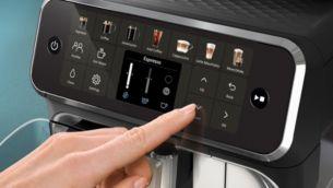 Sezgisel ekranda içecekleri seçin, kişiselleştirin ve kaydedin