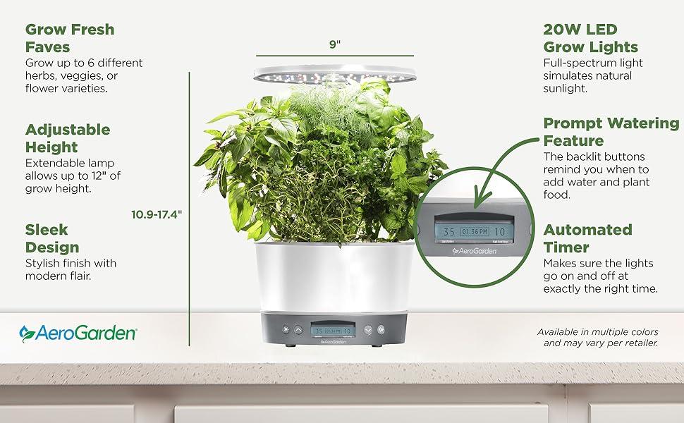 AeroGarden Harvest Elite 360 ​​Bahçe Özellikleri