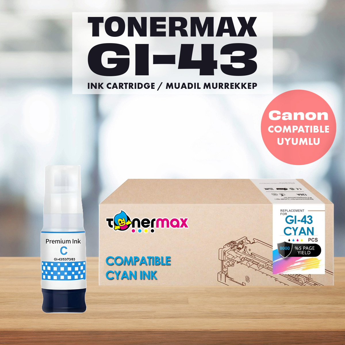 Canon GI-43 Muadil Mürekkep / Pixma G540 / G640