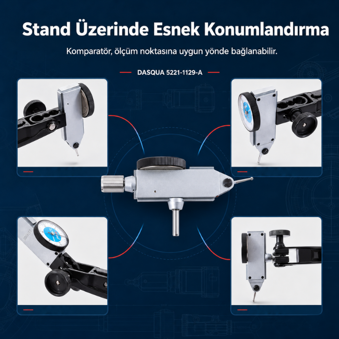 Dasqua 5221-1129-A komparatörün stand üzerinde konumlandırılması