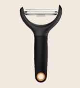 Fiskars sebze soyucu, toplam uzunluk: 15 cm, çelik/plastik, fonksiyonel şekil, siyah, 1016122