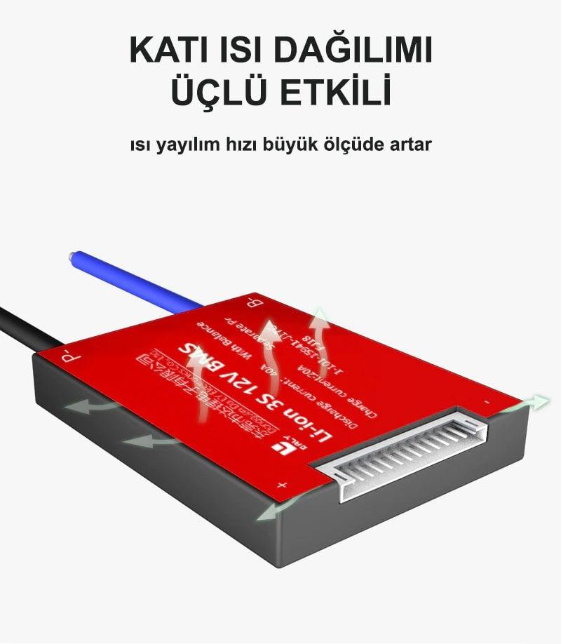 Daly Bms 13S 48V Deşarj 40A -Şarj 20A Balanslı Pil Koruma Modülü