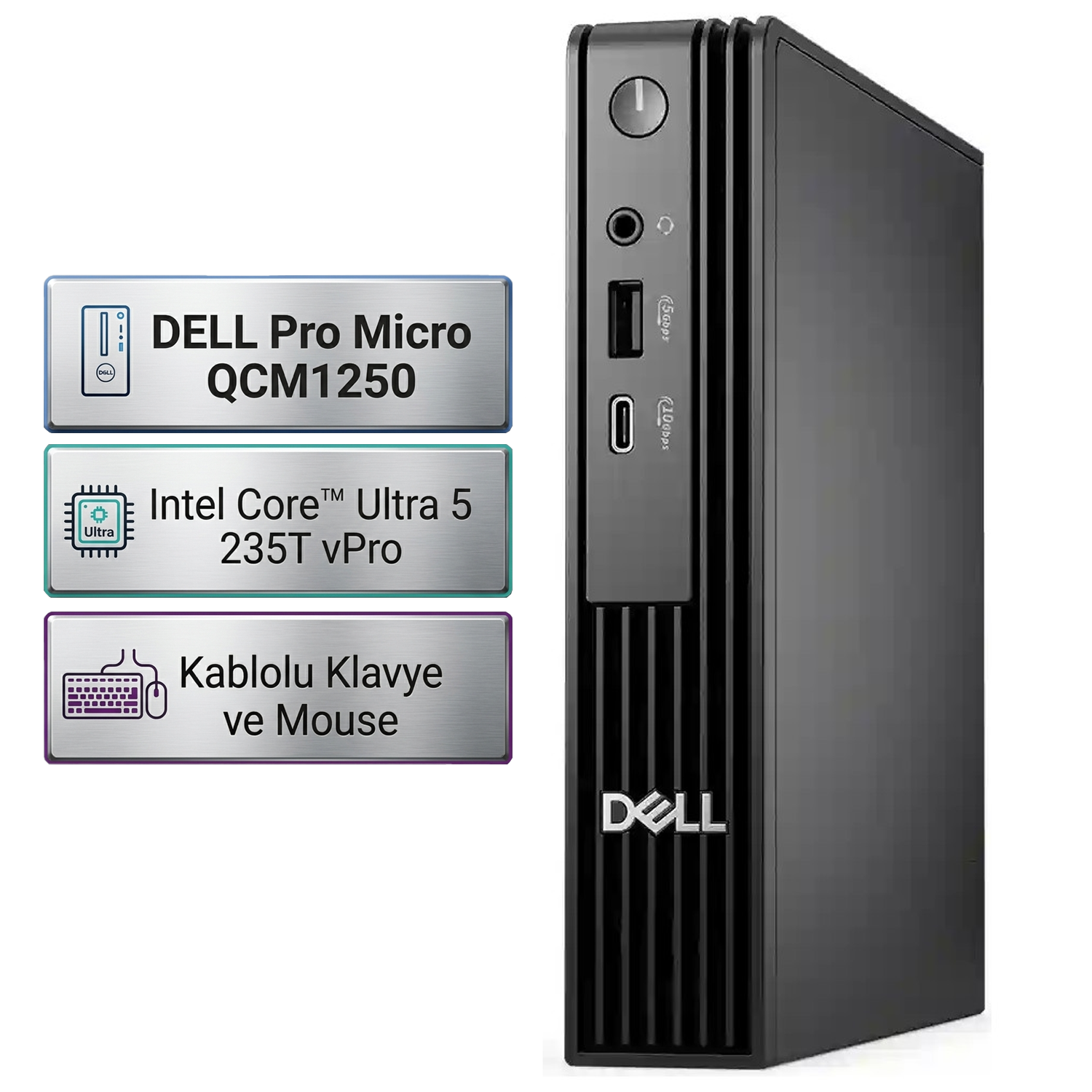 DELL Pro Micro QCM1250 - Ön Görünüm