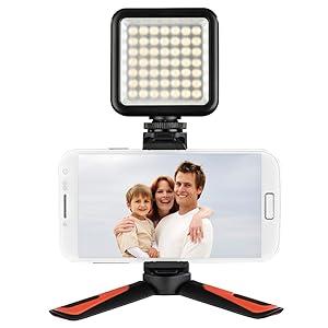 LED ışık veya mikrofon için aksesuar yuvası