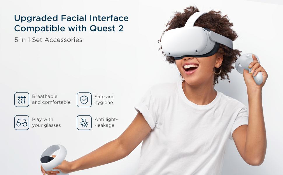 kivi tasarımı yüz arayüzü fitness yüz yastık pedi oculus quest 2'ye uyar