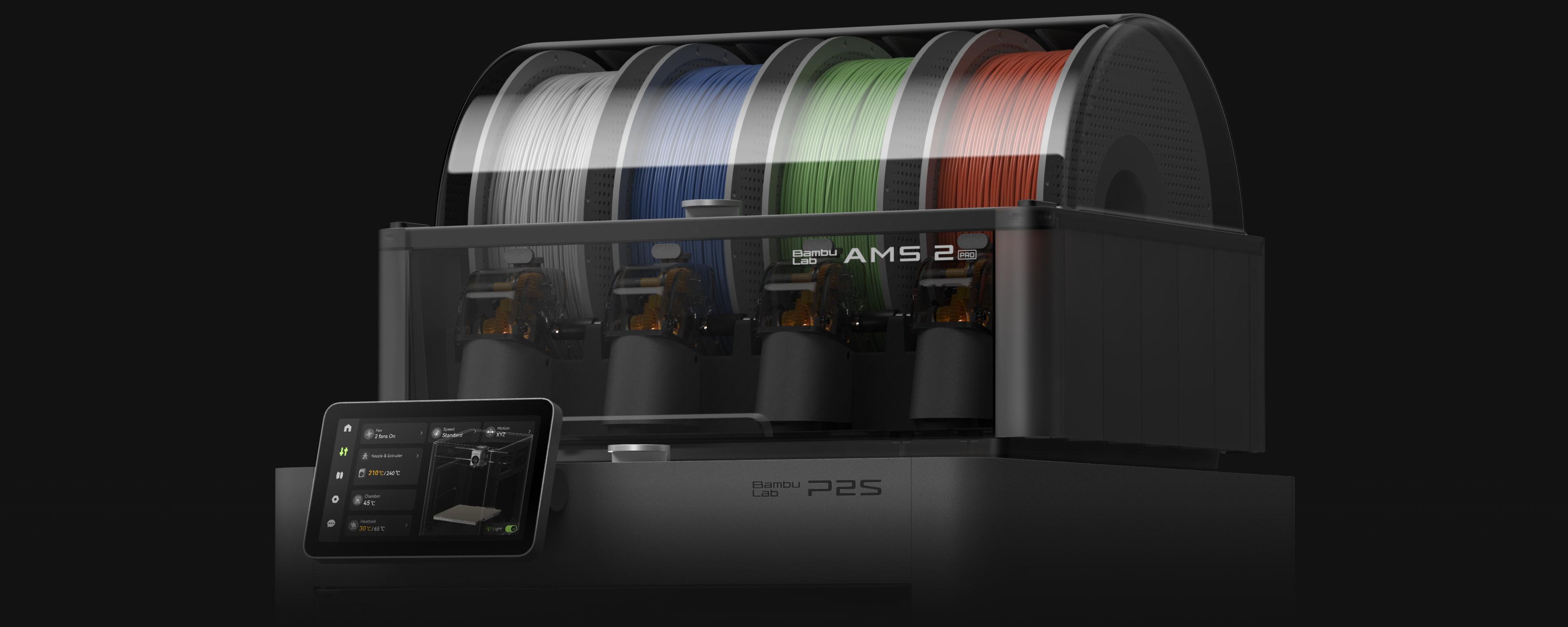 Bambu Lab P2S detaylı sistem görseli