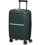 Samsonite Neo Flux - Spinner S Slim, Genişletilebilir El Bagajı, 55 cm, 39/45 L, Yeşil (Orman Yeşili)