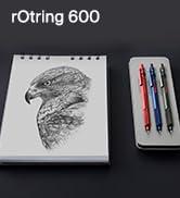rOtring 600 basmalı kurşun kalem | 0,5 mm | mavi | ergonomik tam metal gövde