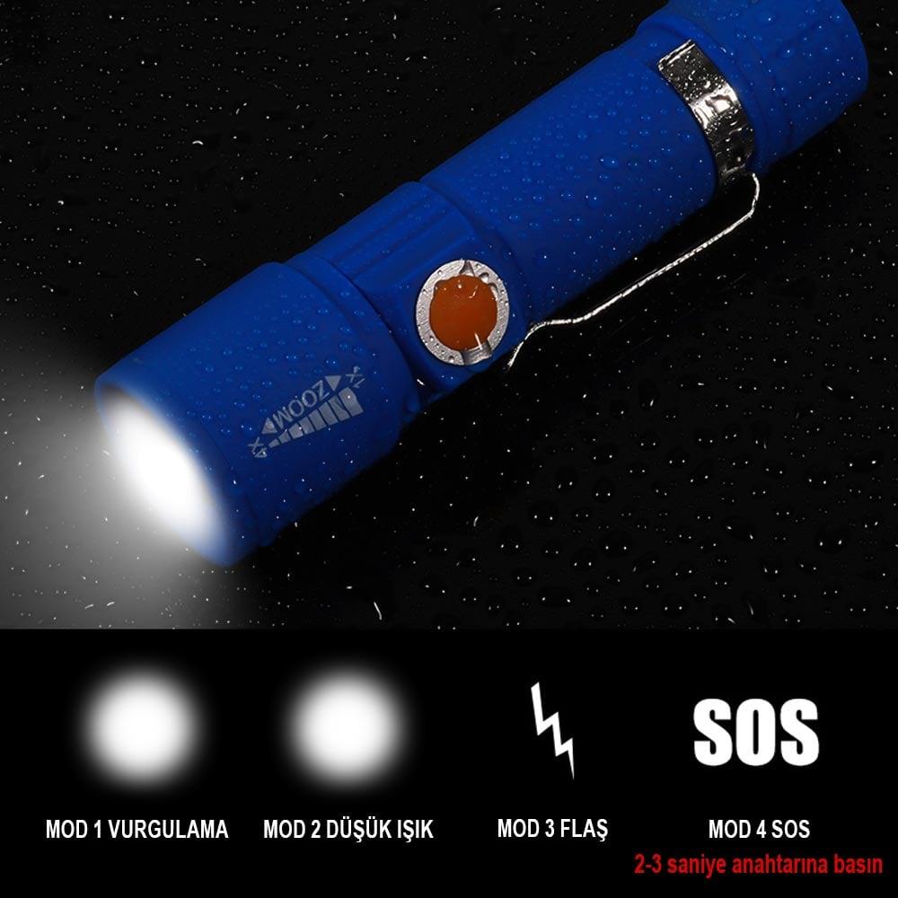 Powermaster Usb'li Şarjlı El Feneri MX-616S