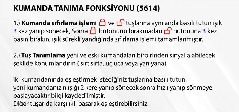 Weko EF04 Kodlanabilir - Kopyalanabilir Araç Kumandası (Kilit-Bagaj-Alarm Tuşlu)