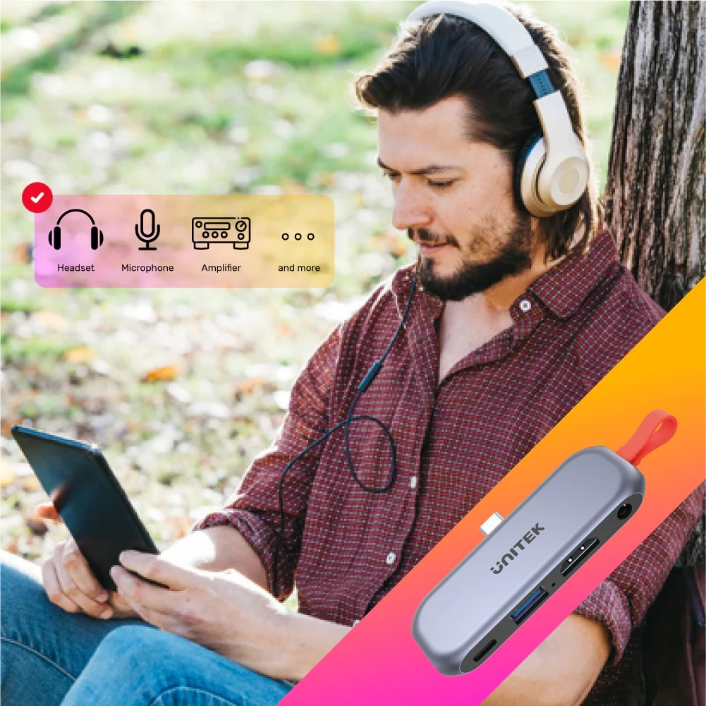 Unitek uHUB Q4 Lite 4-in-1 USB-C Hub Dönüştürücü D1070A