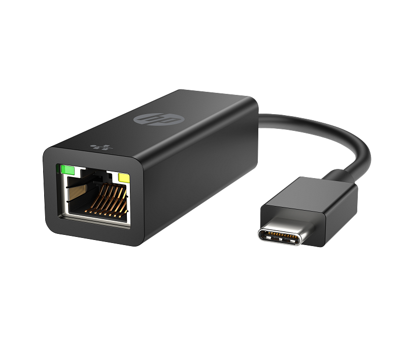 21C2 HP USB-C to RJ45 Adapter G2 Jetblack Coreset Front Left