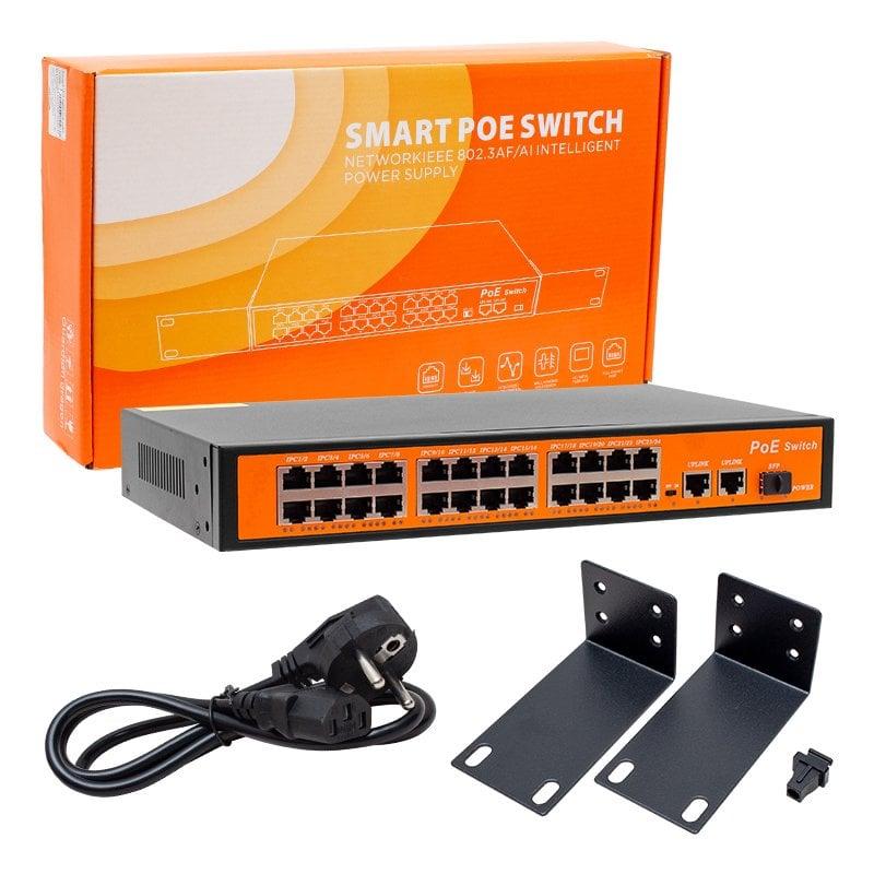 POE24FE+2GE+1SFP 300W 10/100 MBPS Poe Ethernet Switch