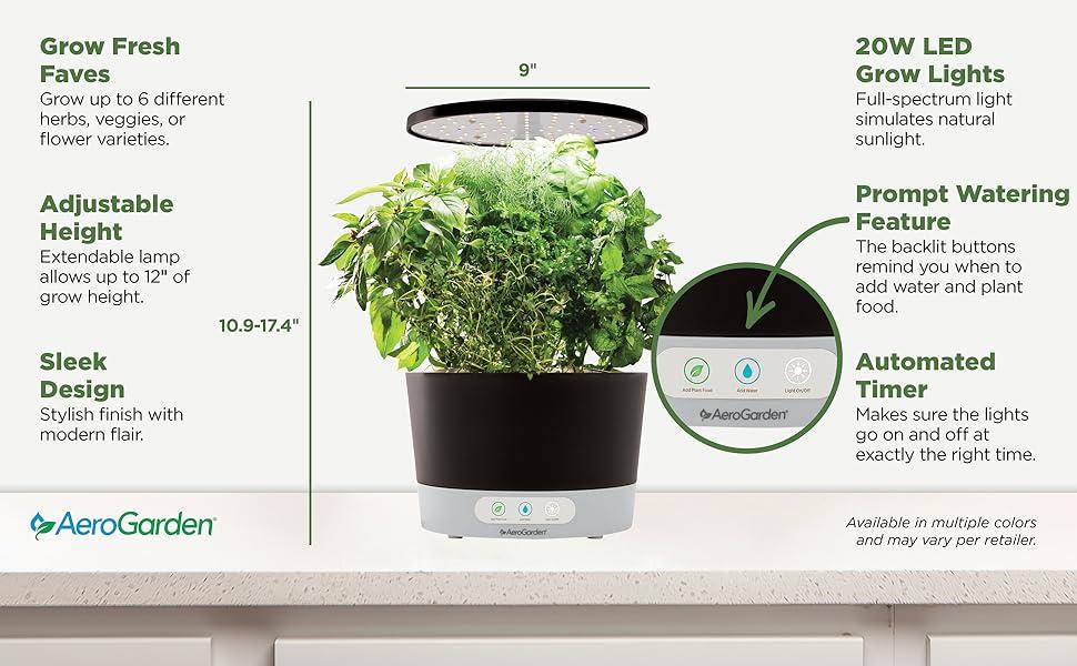 AeroGarden Harvest 360 Garden Features