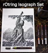 rOtring Isograph Fineliner Master Set | Pergel ile | 0,1 mm/ 0,3 mm/ 0,5 mm | 3 adet