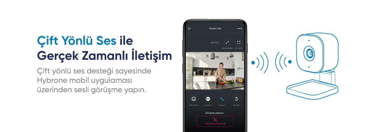 Hybrone Fold Katlanabilir Kablosuz Akıllı Kamera