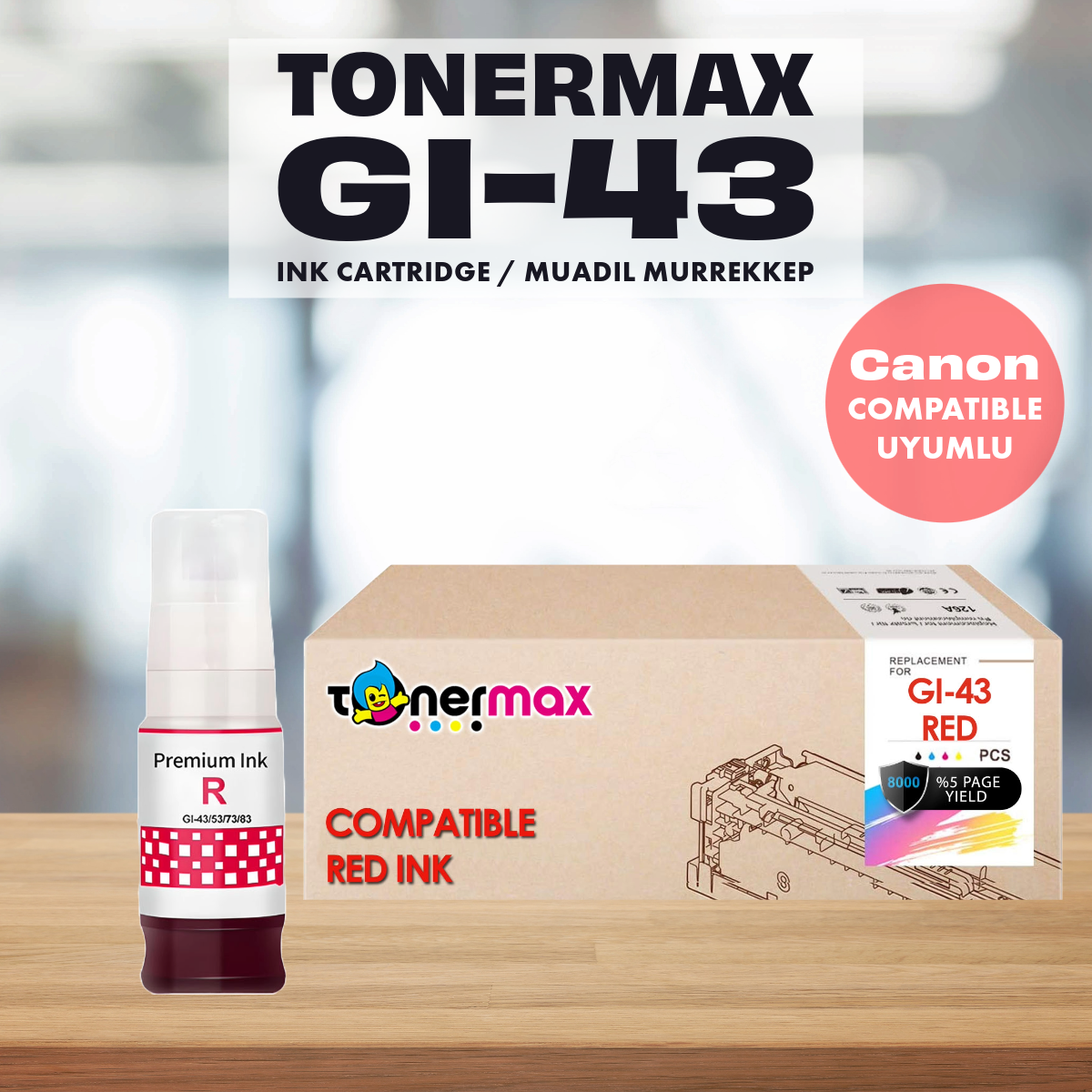 Canon GI-43 Muadil Mürekkep / Pixma G540 / G640