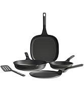 Berghoff Stone+ yapışmaz tava seti, terazi spatulalı, 4 parçalı
