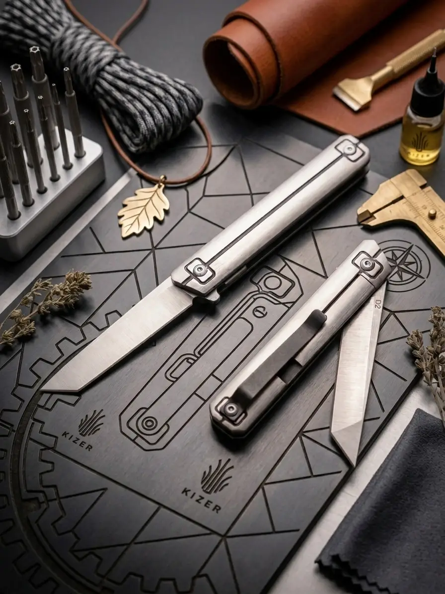 Knivox Browning Profesyonel Tanto Namlu D2 Çelik Çakı