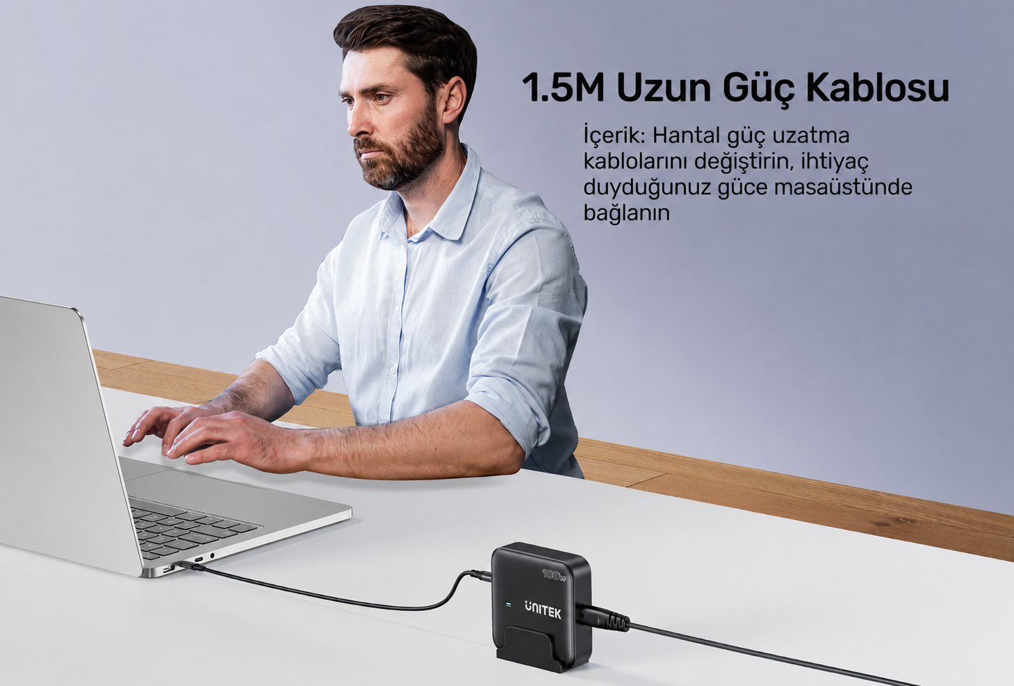 Unitek 100W Masaüstü Şarj İstasyonu Siyah