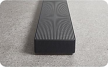QS700F and subwoofer with TV.