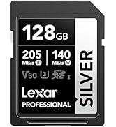 Lexar Silver SD kart 128 GB, UHS-I SDXC Card 205 MB/s okuma hızı, 140 MB/s yazma hızı, V30, U3, ...