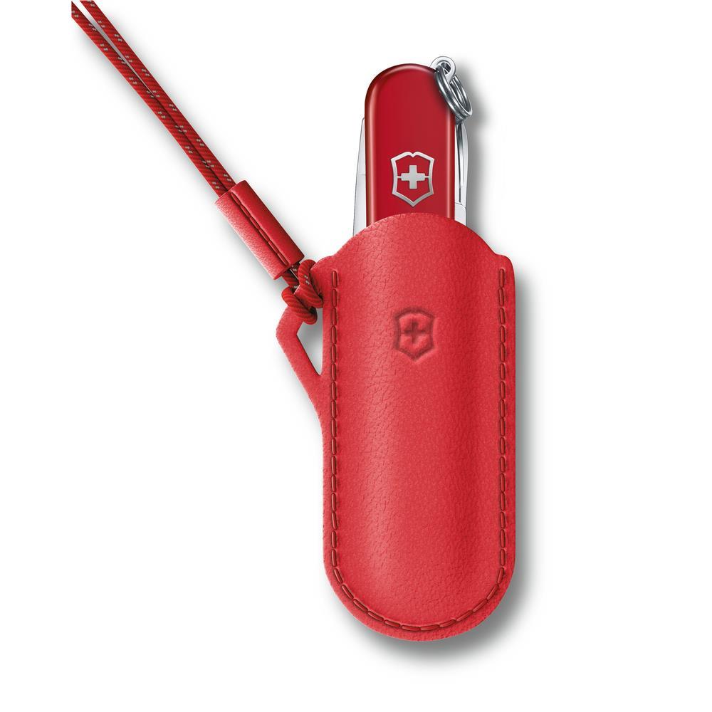 Victorinox Deri Çakı Kılıfı 4.0670 Boyun Askılı Kırmızı