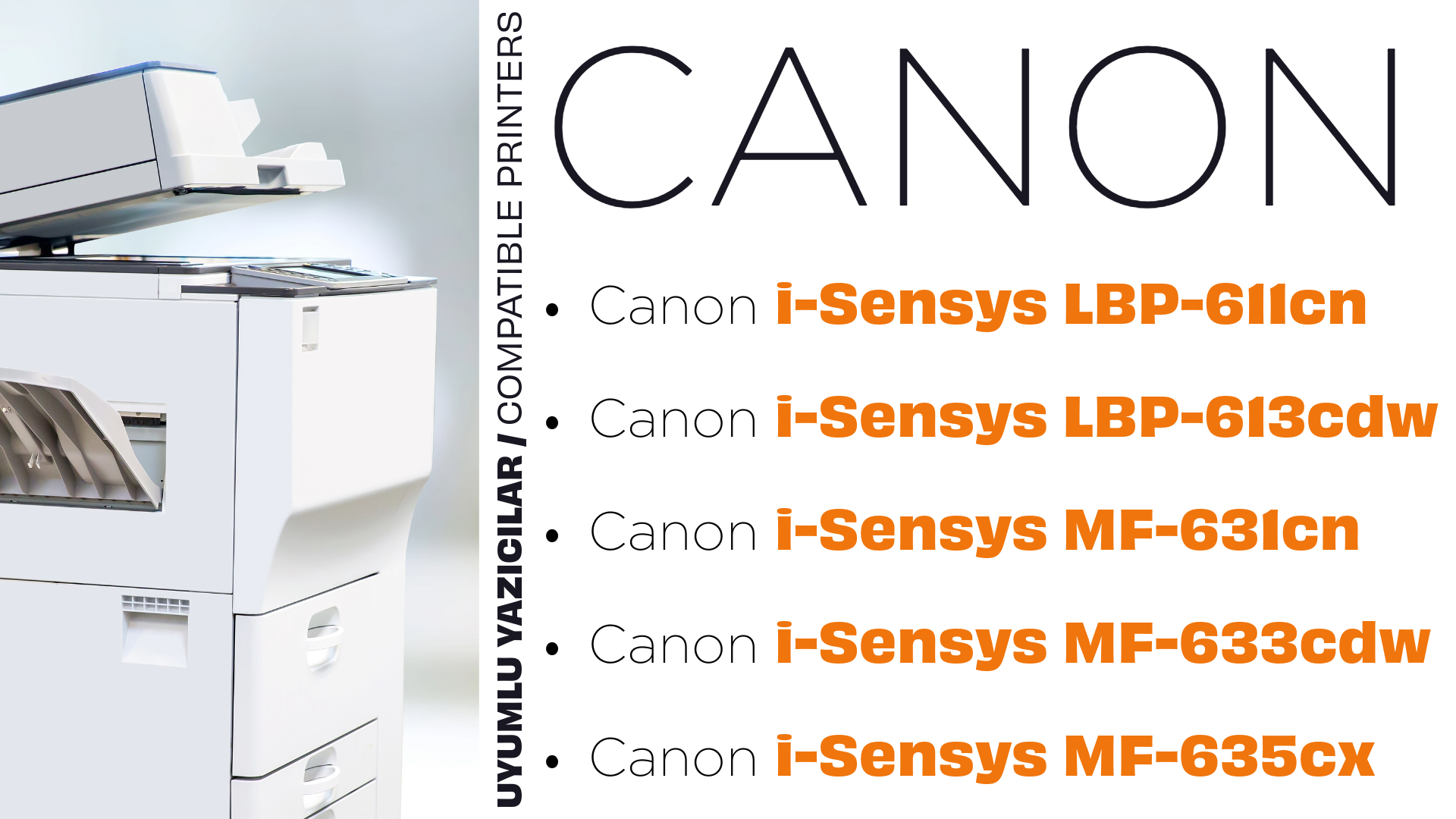 Canon CRG-045H Muadil Toneri/ LBP-611Cn / LBP-613Cdw / MF-631Cn / MF-633Cdw / MF-635Cx -Eco
