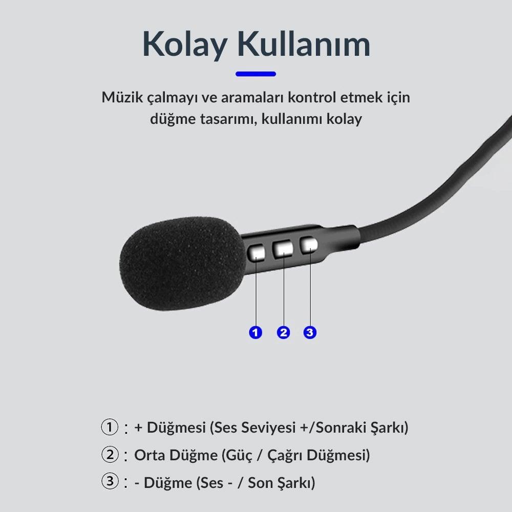Powermaster PM-14283 Bluetooth'lu Şarjlı Kask İçi Motosiklet Hoparlör ve Mikrofon Seti
