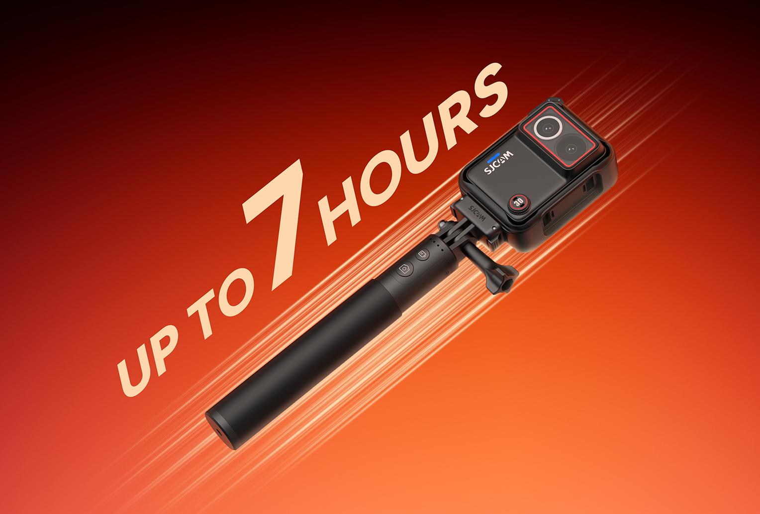 SJCAM SJ30 güç kolu ile 7 saate kadar pil ömrü
