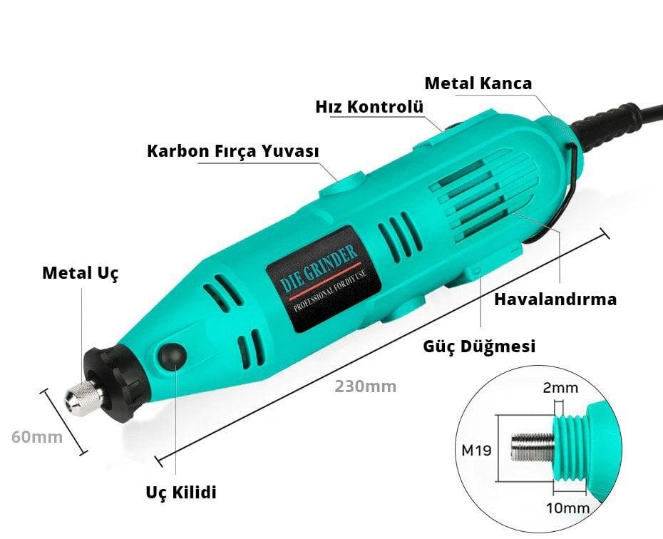 Die Grinder 180 Parça El Matkap Seti