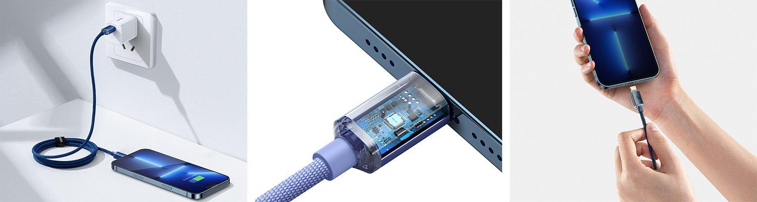 Baseus Crystal Shine 20W 120 cm Type-C to Lightning Şarj Kablosu