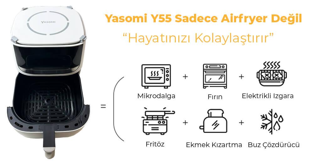 Yasomi Y55 Airfryer Fritöz (Beyaz)