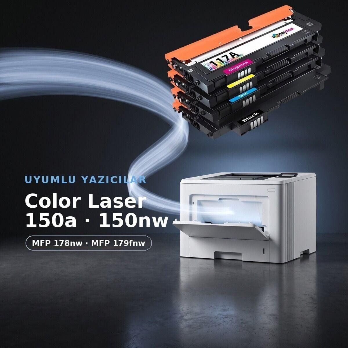 117A CMYK Muadil Toner Seti uyumlu yazıcı modelleri