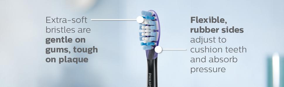soft bristles gentle on gums sensitive plaque removal