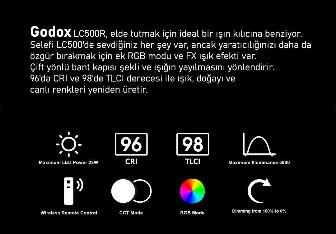 Godox LC500R RGB LED Işık Çubuğu