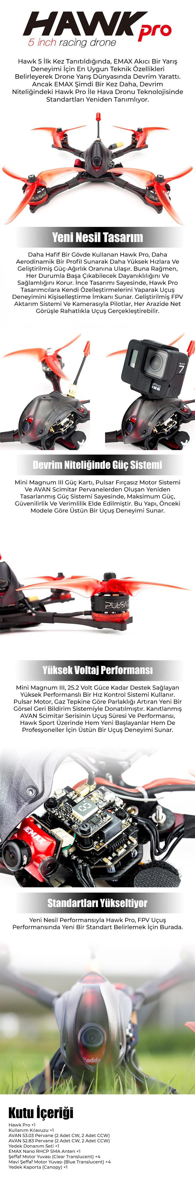 Emax Hawk Pro 5 Inch PNP Racing Drone (1700KV)