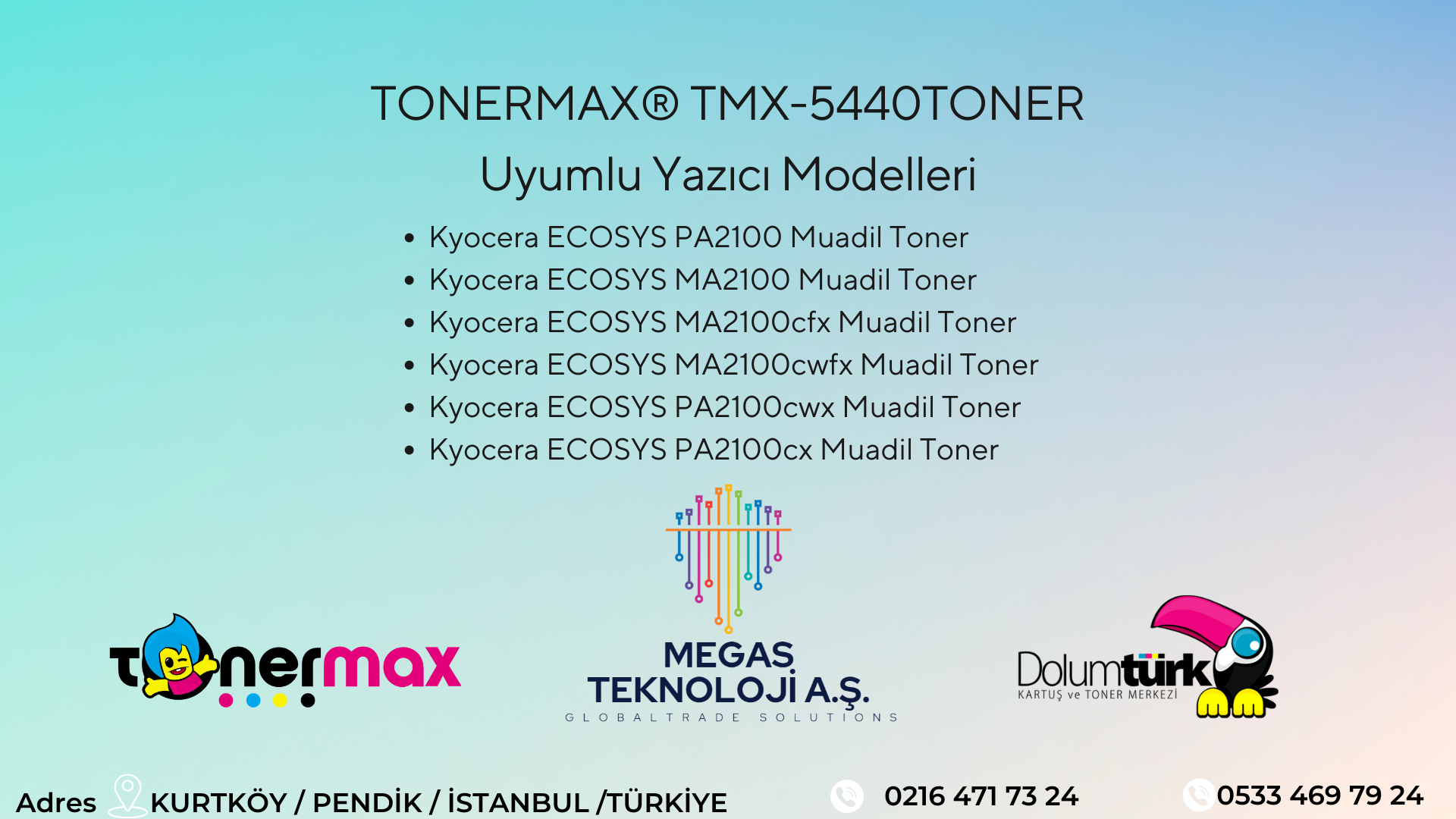 Kyocera TK-5440 Muadil Toner Takım / Kyocera ECOSYS PA2100 / MA2100