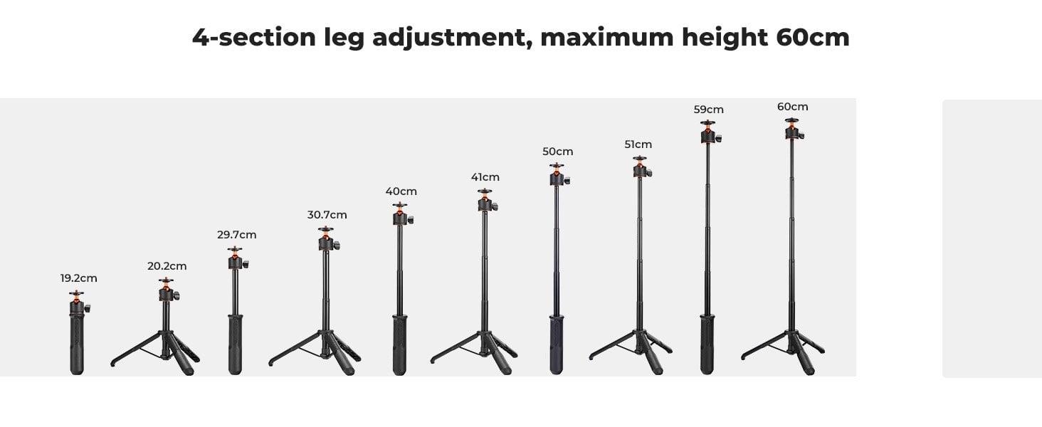 K&F Concept Selfie Çubuğu & Tripod (60cm)